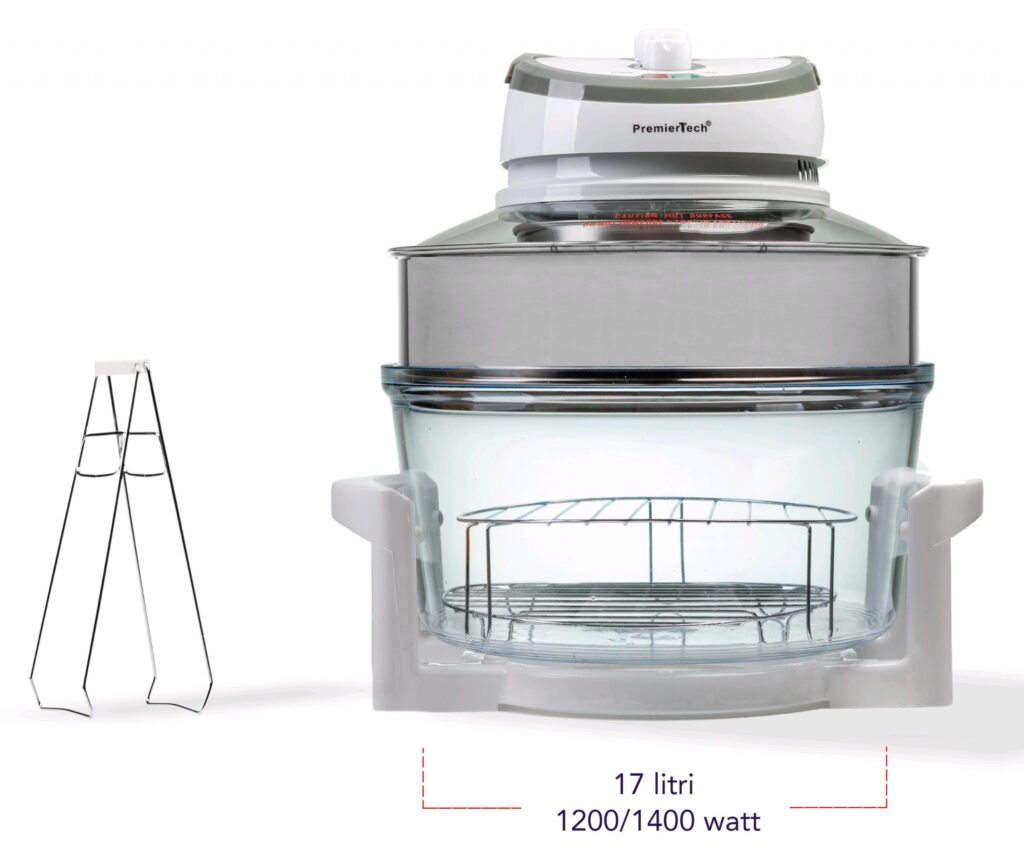 PremierTech PT-FA12 Forno Alogeno ad Aria Ventilato 17 litri 1400 watt cuoce senza olio