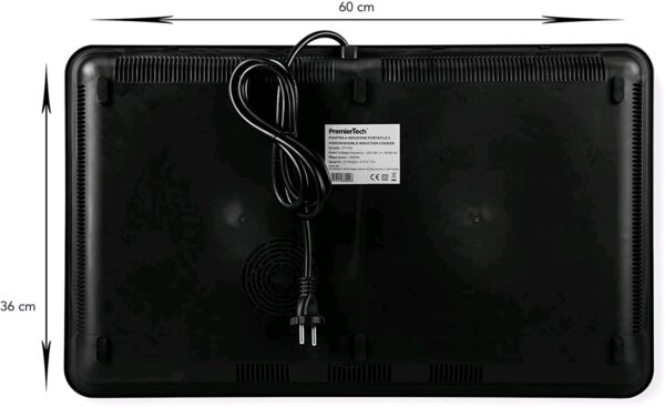 Piastra a Induzione Doppia Fornello Controlli Touch Display led 10 livelli di potenza 200>3500watt Timer 180min ultra slim PT-PI2 PremierTech