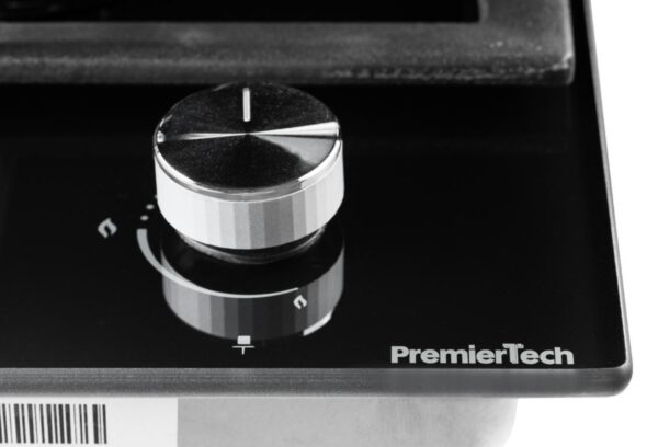 PremierTech PC302G Piano Cottura a Gas Domino 2 fuochi 30cm Vetro Nero
