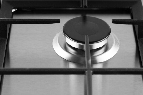 PremierTech PC604S Piano cottura a gas da 60cm a 4 fuochi con Wok in acciaio Inox griglie in ghisa