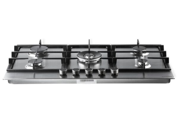PremierTech PC905 Piano Cottura a Gas da 90cm (86cm) 5 fuochi Acciaio Inox griglie in ghisa professionali