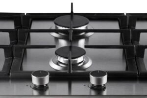 PremierTech PC905L Piano Cottura a Gas 5 fuochi 90cm (86cm) Acciaio Inox con Wok supporti in ghisa