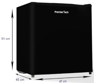 PremierTech® PremierTech PT-FR32B Mini Freezer Congelatore verticale 32 litri -24 gradi 4 Stelle **** Classe E 47 x 45 x 51cm 39dB BLACK