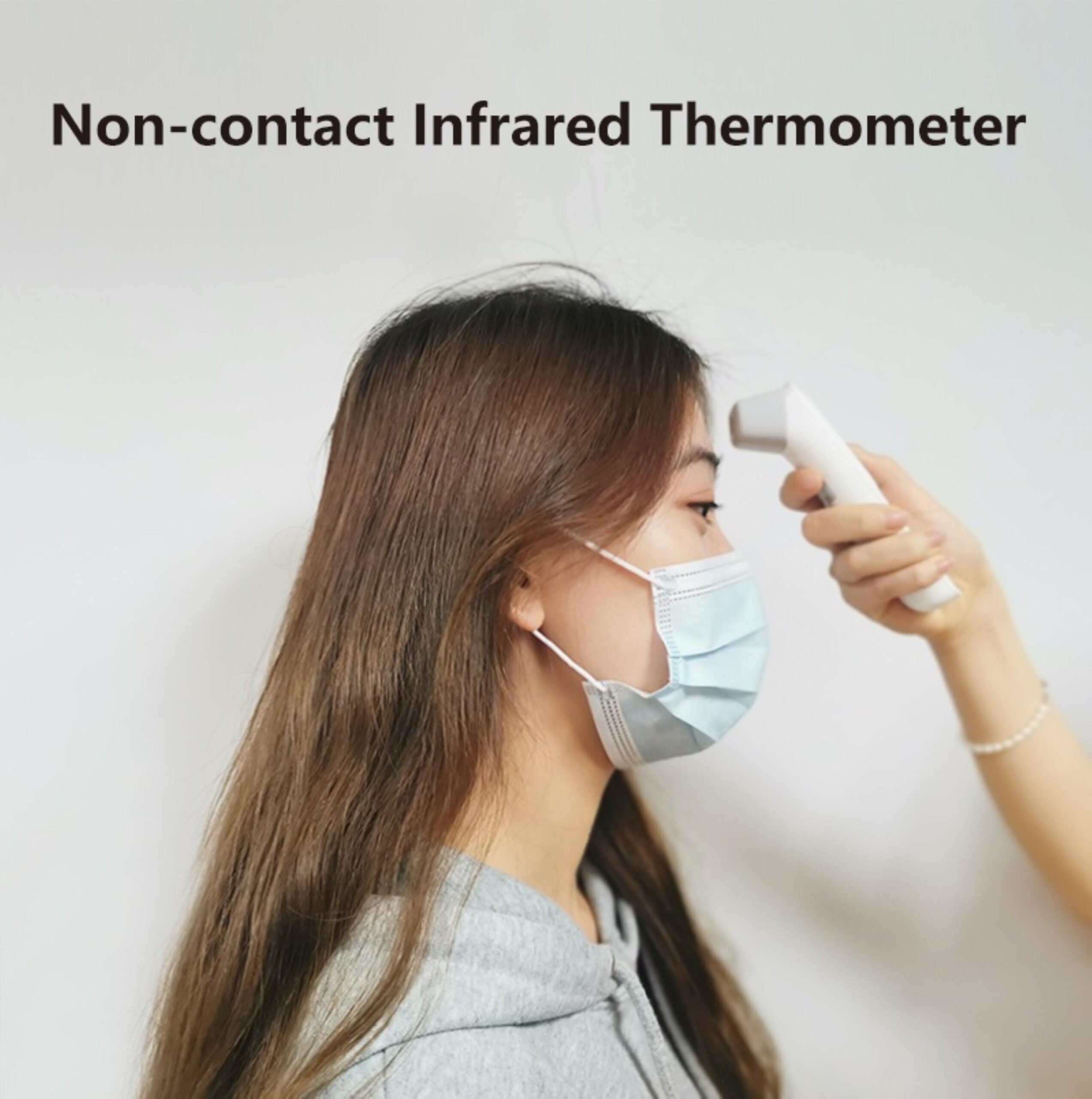 Termometro ad Infrarossi Digitale Senza Contatto Febbre Portatile Termoscanner