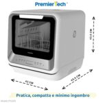PremierTech® PremierTech PTLS2S Mini Lavastoviglie 2 coperti 6 programmi