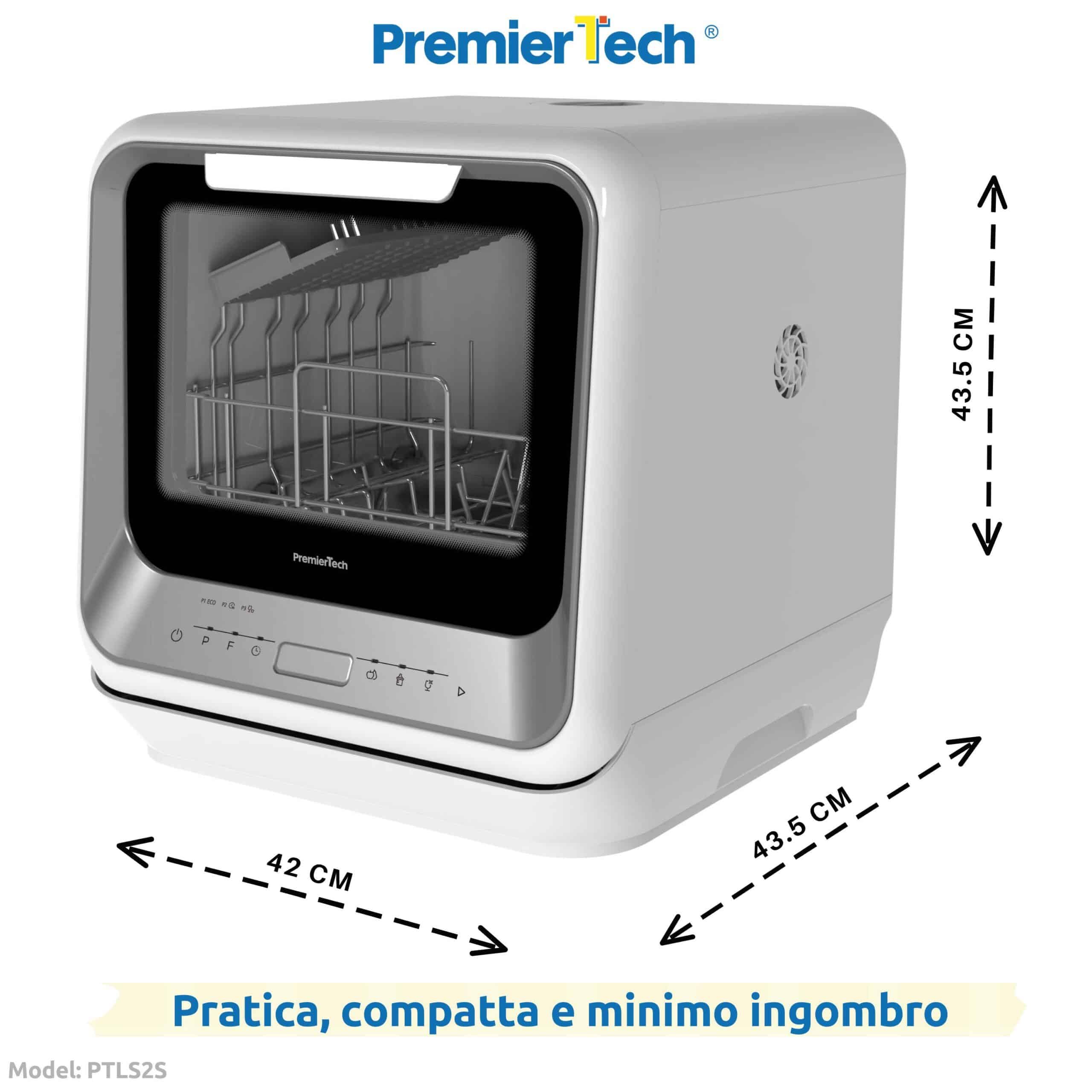 PremierTech® PremierTech PTLS2S Mini Lavastoviglie 2 coperti 6 programmi