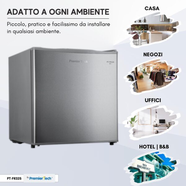 PremierTech PT-FR32S Mini Freezer Silver Congelatore verticale 31 litri -24 gradi 4 Stelle **** Classe E