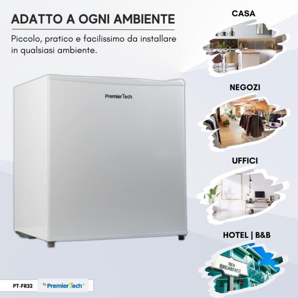 PremierTech® PremierTech PT-FR32 Mini Freezer Congelatore verticale 31 litri -24 gradi 4 Stelle ****Classe E 47 x 45 x 51cm 39dB