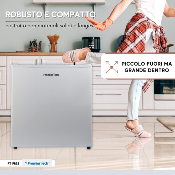 PremierTech PT-FR32 Mini Freezer Congelatore verticale 31 litri -24 gradi 4 Stelle ****Classe E 47 x 45 x 51cm 39dB