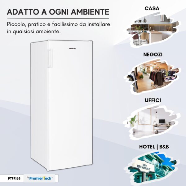 PremierTech PTFR168 Congelatore Verticale Freezer da 168 litri 4 Stelle **** Classe E