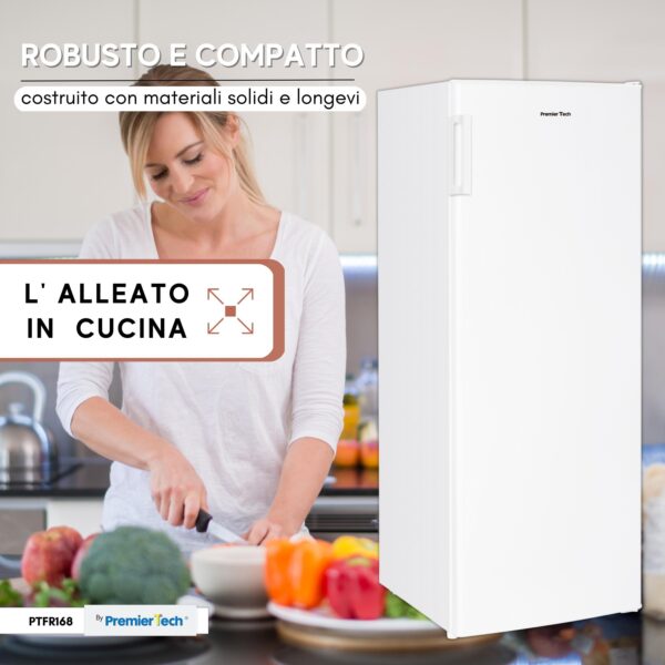 PremierTech PTFR168 Congelatore Verticale Freezer da 168 litri 4 Stelle **** Classe E