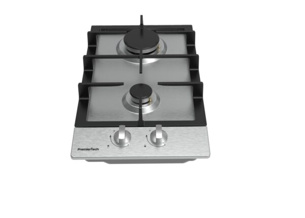PremierTech PC2G30 Piano cottura a gas 2 fuochi 30cm Inox