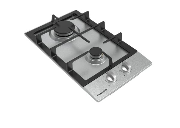 PremierTech PC2G30 Piano cottura a gas 2 fuochi 30cm Inox