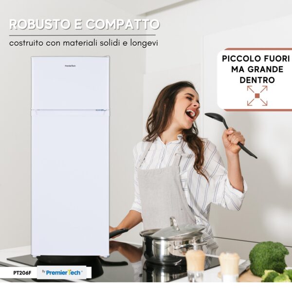 Frigorifero 206 litri Doppia Porta con Congelatore Bianco - Classe E PT206F PremierTech
