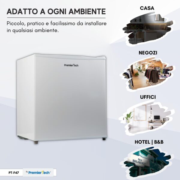 PremierTech® PremierTech Mini Frigo Bar 45 Litri Frigo Hotel Frigo Ufficio Classe E Bianco PT-F47