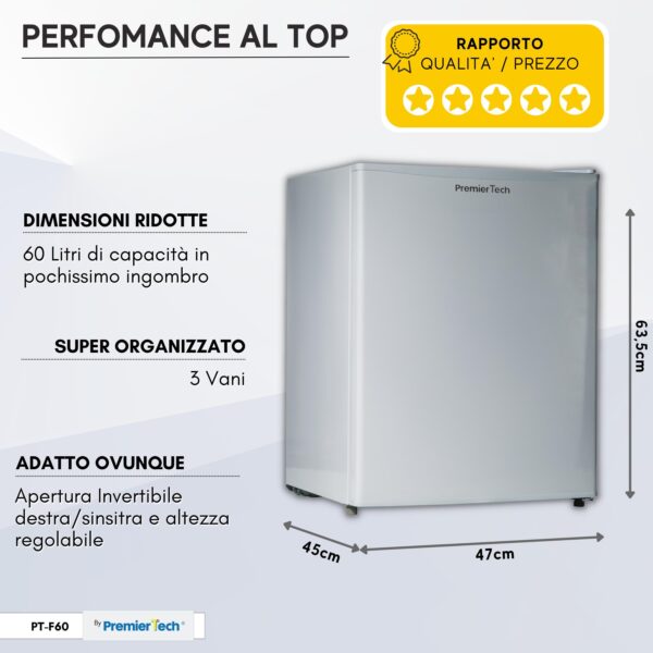 PremierTech® PremierTech Mini Frigo Bar Frigo Hotel Ufficio 58 Litri Classe E