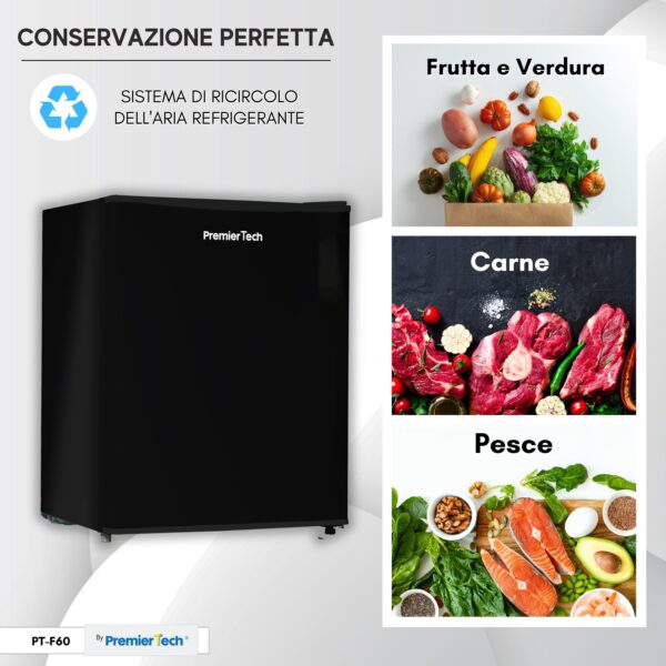PT-F60B PremierTech Mini Frigo Bar Nero 58 Litri E Frigo Bar Frigo Hotel Frigo Ufficio