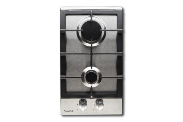 PremierTech PC2G30 Piano cottura a gas 2 fuochi 30cm Inox