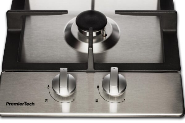 PremierTech PC2G30 Piano cottura a gas 2 fuochi 30cm Inox