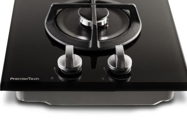 PremierTech PC2G30V Piano cottura a gas 2 fuochi 30cm Vetro