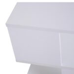 Tavolino da Caffè 2 Ripiani Aperti Design Moderno Salotto Soggiorno Legno 40x40x43cm Bianco