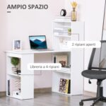 Scrivania Computer con Libreria Salvaspazio