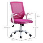 Sedia da Ufficio Ergonomica con Braccioli e Supporto Lombare