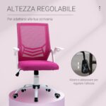 Sedia da Ufficio Ergonomica con Braccioli e Supporto Lombare