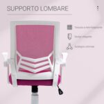 Sedia da Ufficio Ergonomica con Braccioli e Supporto Lombare