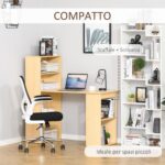 Scrivania Computer con Libreria Salvaspazio