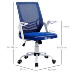 Sedia da Ufficio Ergonomica con Braccioli e Supporto Lombare