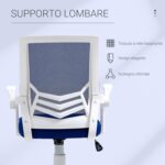 Sedia da Ufficio Ergonomica con Braccioli e Supporto Lombare