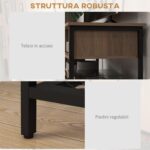 Mobile Porta TV fino 48 Stile Industriale in Legno e Acciaio