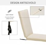 Cuscino per Lettino Prendisole con Rivestimento Poliestere Sfoderabile