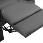 Poltrona Relax Reclinabile Imbottita Ergonomica con Poggiapiedi Pelle PU 80 x 97 x 107cm Nero