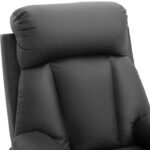 Poltrona Relax Reclinabile Imbottita Ergonomica con Poggiapiedi Pelle PU 80 x 97 x 107cm Nero