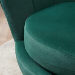 Poltrona Vintage di Design in Velluto Verde