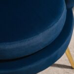 Poltrona Vintage di Design in Velluto Blu