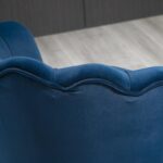 Poltrona Vintage di Design in Velluto Blu