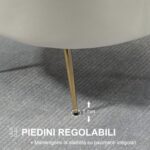 Poltrona di Design Stile Vintage Imbottita in Velluto