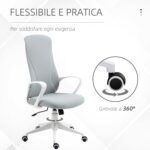 Sedia da Ufficio Ergonomica con Altezza Regolabile e Funzione di Inclinazione