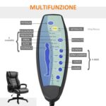 Poltrona Massaggiante da Ufficio a 6 Punti con Altezza Regolabile