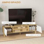 Mobile Porta TV fino 65 con Armadietti e Ripiani Aperti