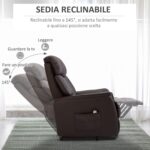 Poltrona Relax Elettrica in Pelle PU con Telecomando