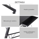 Metallo a forma di L: 130L x 130P x 73.5A cm  dritta: 210L x 50P x 73.5A cm Nero