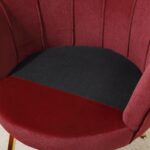 Poltrona Vintage di Design in Velluto Rosso Scuro