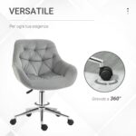 Sedia da Ufficio Ergonomica Girevole con Altezza Regolabile e Ruote