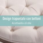 Panca Fondoletto Semicircolare con Struttura in Legno e Imbottitura in Stile Chesterfield