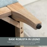 Panca Imbottita Contenitore in Tessuto con Design Scandinavo