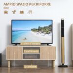 Mobile Porta TV fino a 50 con Vani Aperti e Armadietti con Anta Scorrevole